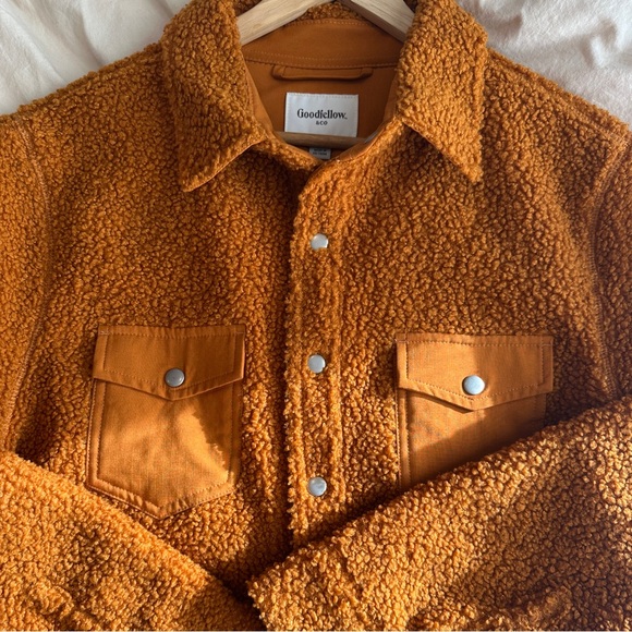 Goodfellow & Co Men's Orange Sherpa Jacket - Picture 2 of 6